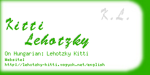 kitti lehotzky business card